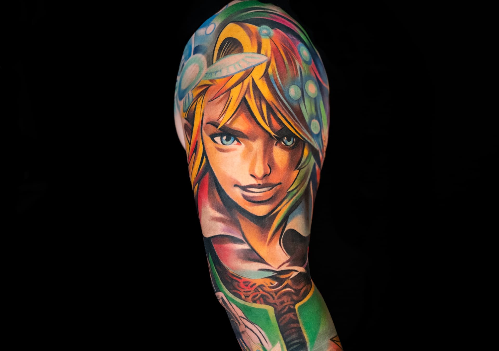 Healed Tattoo representing Link