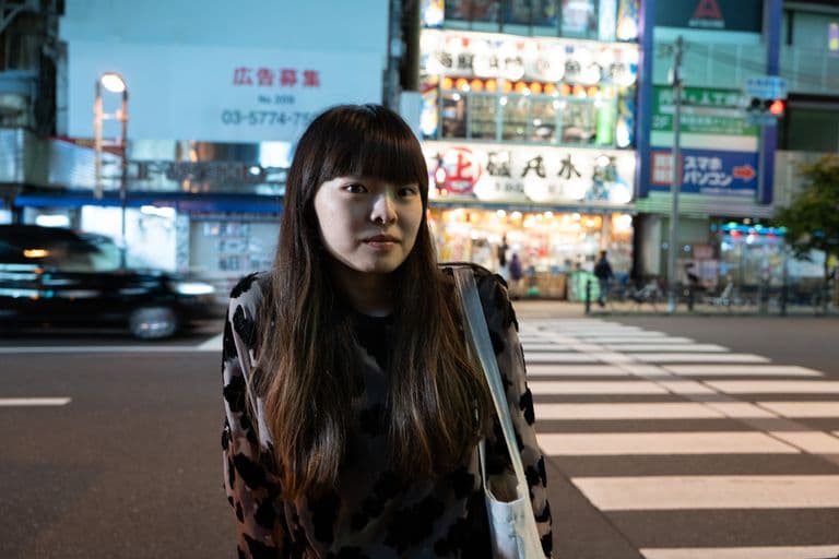 Japanese girl in Akihabara geek and otaku district in Tokyo