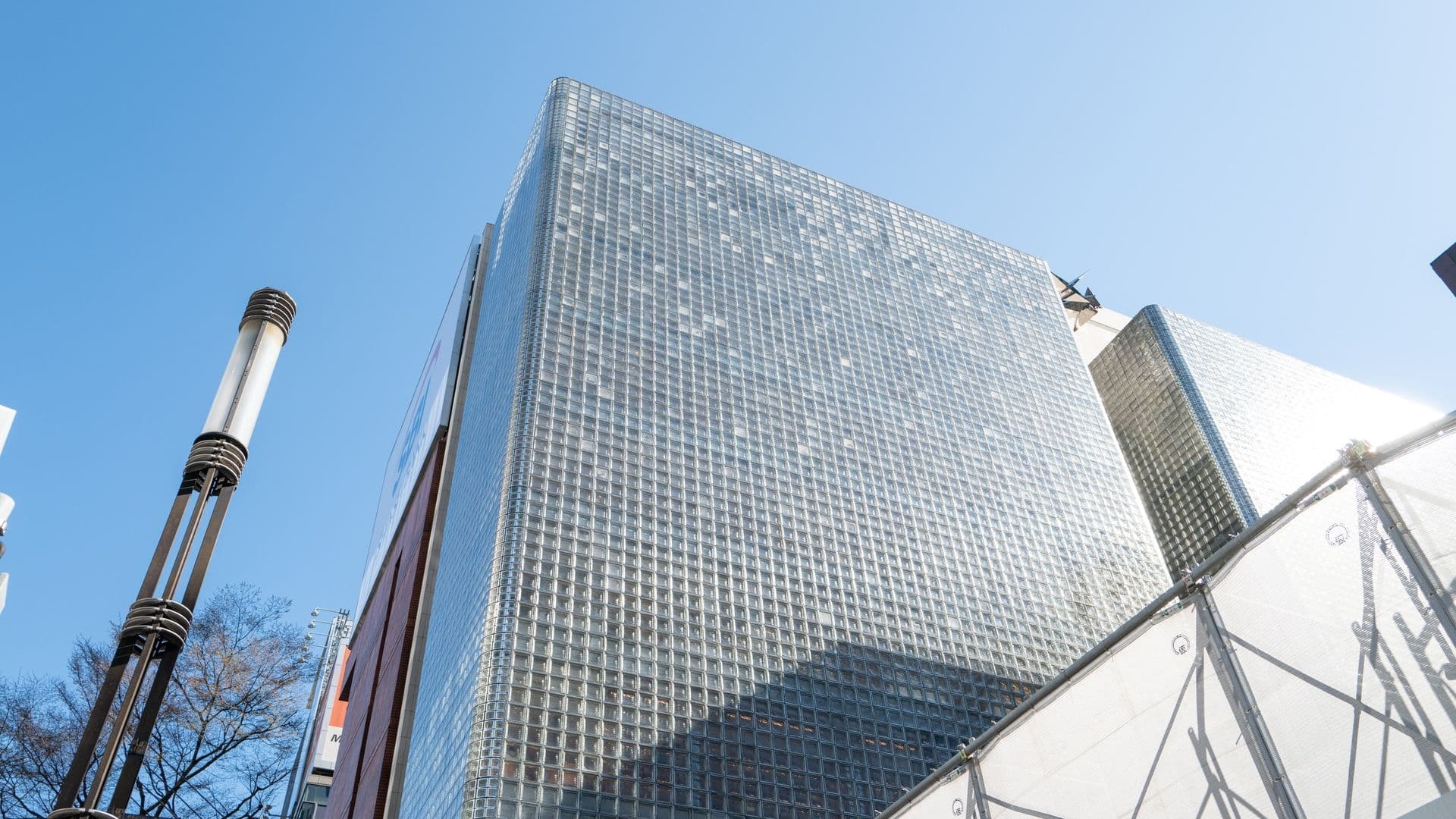 facade of the ginza maison hermès in Tokyo