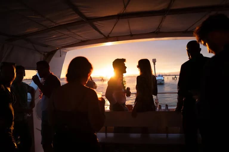 Boat Party in Venice Lagoon
